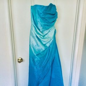 NWT Light blue floor length prom dress